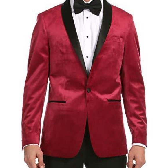 FERRECCI • Red Velvet Men’s Dress Jacket • 38R • - Picture 8 of 10